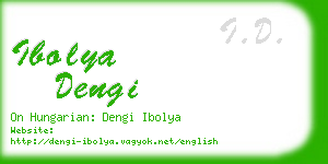 ibolya dengi business card